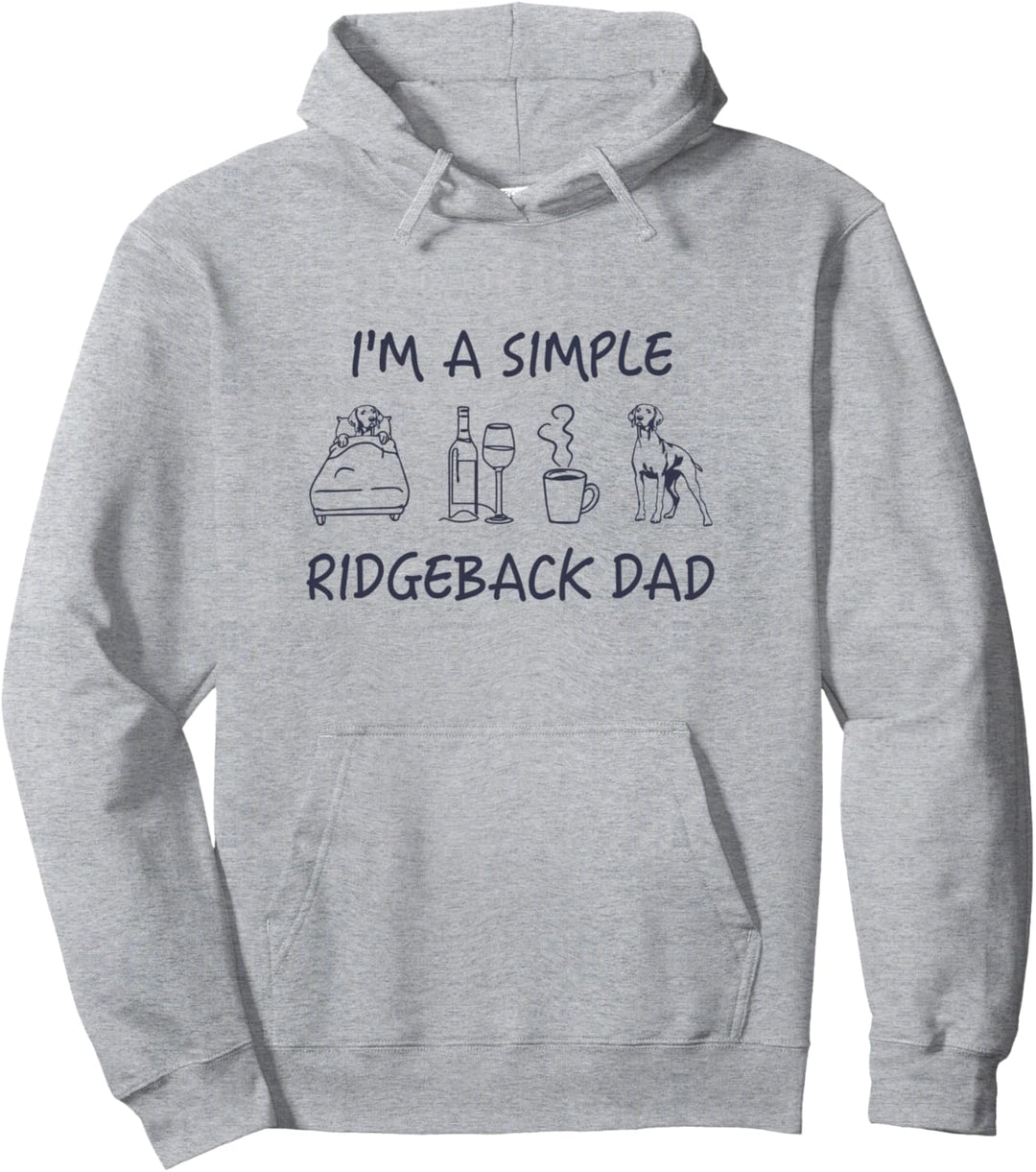 Ridgeback Herrchen I liebt Kaffee Wein Hunde Pullover Hoodie