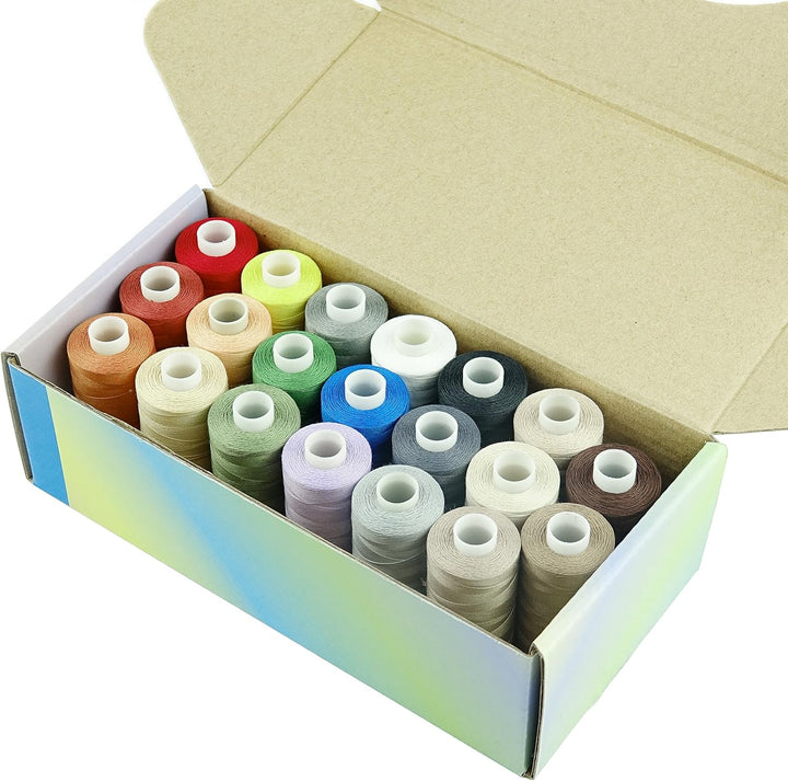 Simthread Baumwoll Nähgarn Quiltgarn für Nähen und Quilten Maschinen - 550 Yards/spule, 20 Farben, 2