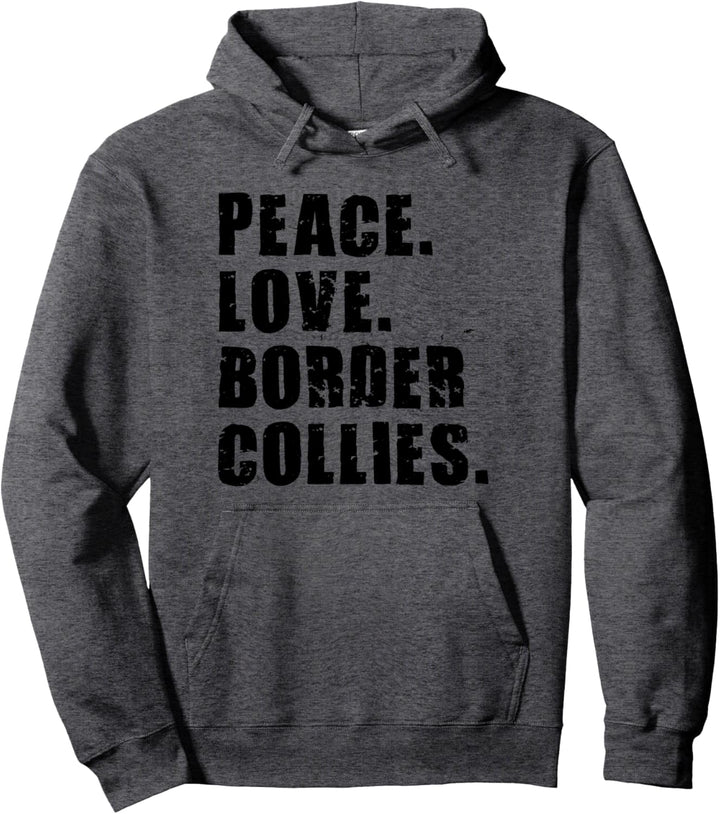 Peace Love Border Collies ADG034a Pullover Hoodie