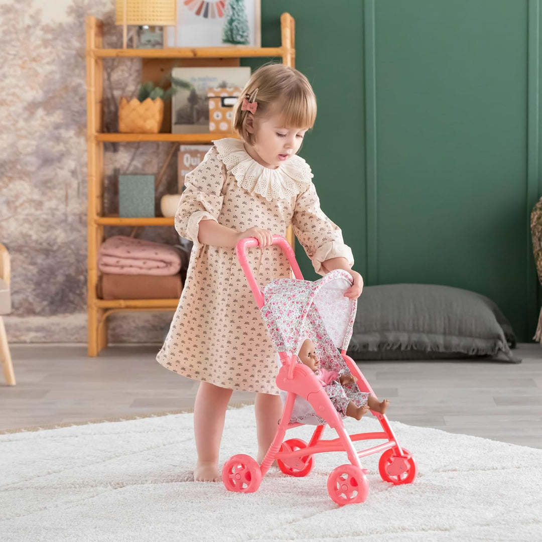 Corolle 9000110810 - Ma Premiere Poupee Puppenbuggy Floral, Puppenbuggy für alle 30cm Puppen, ab 18