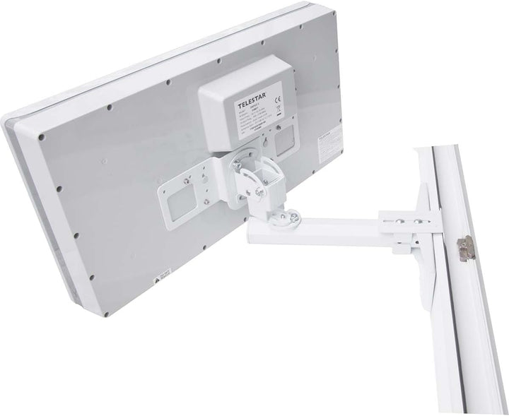 Telestar Digiflat 2 Twin Sat Flachantenne für 2 Teilnehmer (LNB: 0,2dB, 33,7 dBi Gewinn, Fenster-Wan