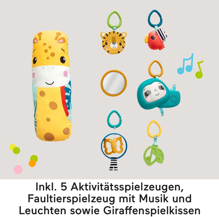 Fisher-Price 3-in-1 Rainforest Spieldecke für Babys, Spielmatte und sensorische Spielzeuge für das S