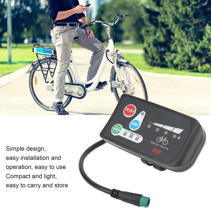 BuyWeek Elektrofahrrad LED Display, E-Bike LED Display Bedienfeld Wasserdichter 5P Anschluss Elektro