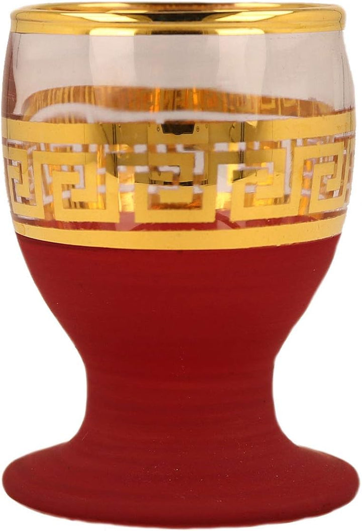 Ilm Verlag Zamzam Set aus Glas mit edlem Design (Bordeauxrot), Bordeauxrot