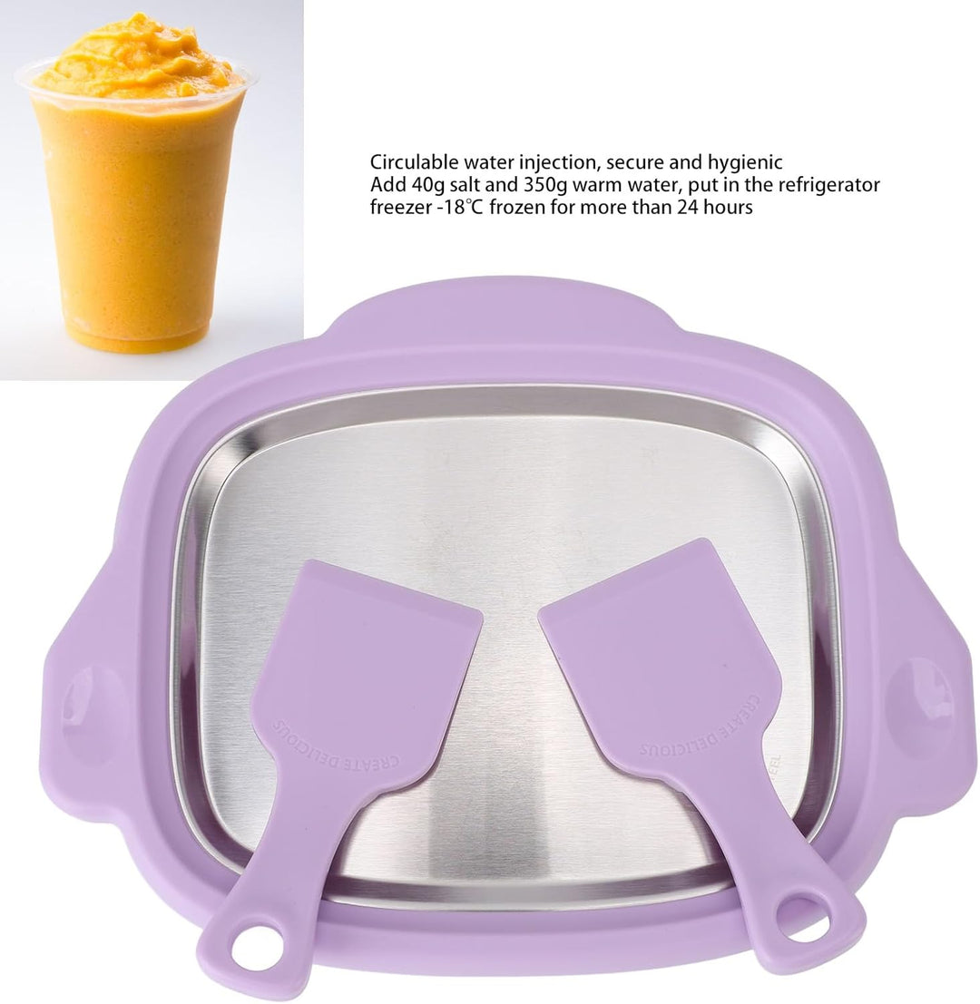 Gerollte Eismaschine, Edelstahl-Eisbratmaschine, Eiswürfelform, Frozen Yogurt Maker für Kinder, selb