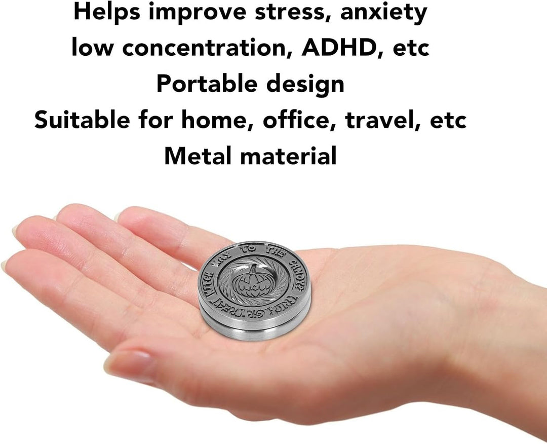 Haptische Münze, Fidget Slider Spielzeug Stressabbau Metall Fidget Clicker, Metall Sinnesspielzeug f