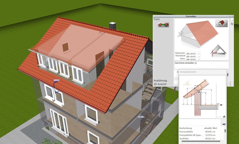 Plan7Architekt Pro 3 - Professionelle 3D CAD Architektur & Hausplaner Software, Grundriss Programm,