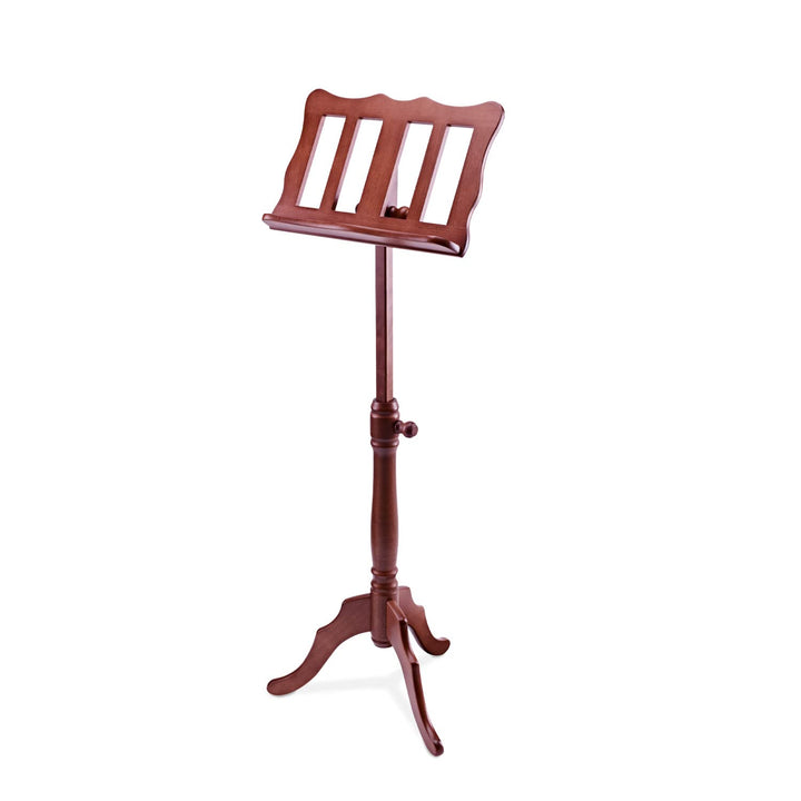 K&M 117 Holz-Notenpult - Solides Buchenholz Nussbaumfarbig - Von 96 - 132 cm ausziehbarer XXL-Notens