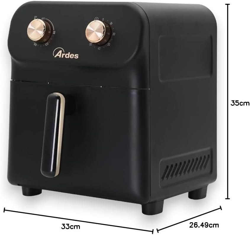 Ardes ARFRYA04M ELDORADA 6L M Metall Heissluftfritteuse 6 Liter Fassungsvermögen Manuelle Steuerung