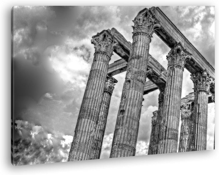 deyoli Eindrucksvoller Tempel in Athen Format: 80x60 Effekt: Schwarz/Weiss als Leinwandbild, Motiv f