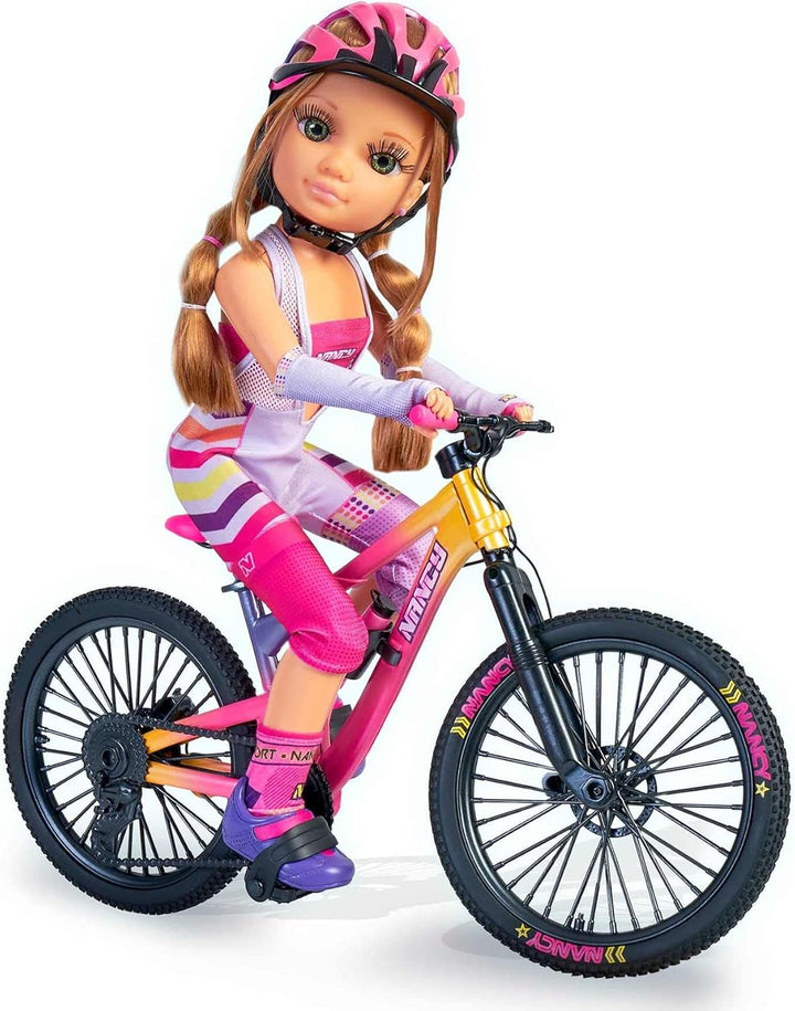 Nancy - EIN Tag mit dem Mountainbike, bewegliche Puppe Kniegelenken und Puppenfahrrad, Puppen Spielz