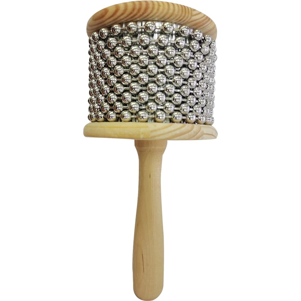 1 Stück Holz Cabasa Metall Perlen Kette & Zylinder Pop Hand Shaker Percussion Instrument Für Klassen