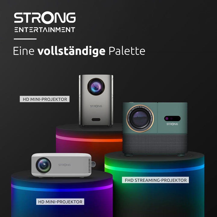 Strong MIRA1 Smart Beamer Offizieller Google TV 1080p Mit 4k-Unterstützung, Auto Fokus & Keystone, W