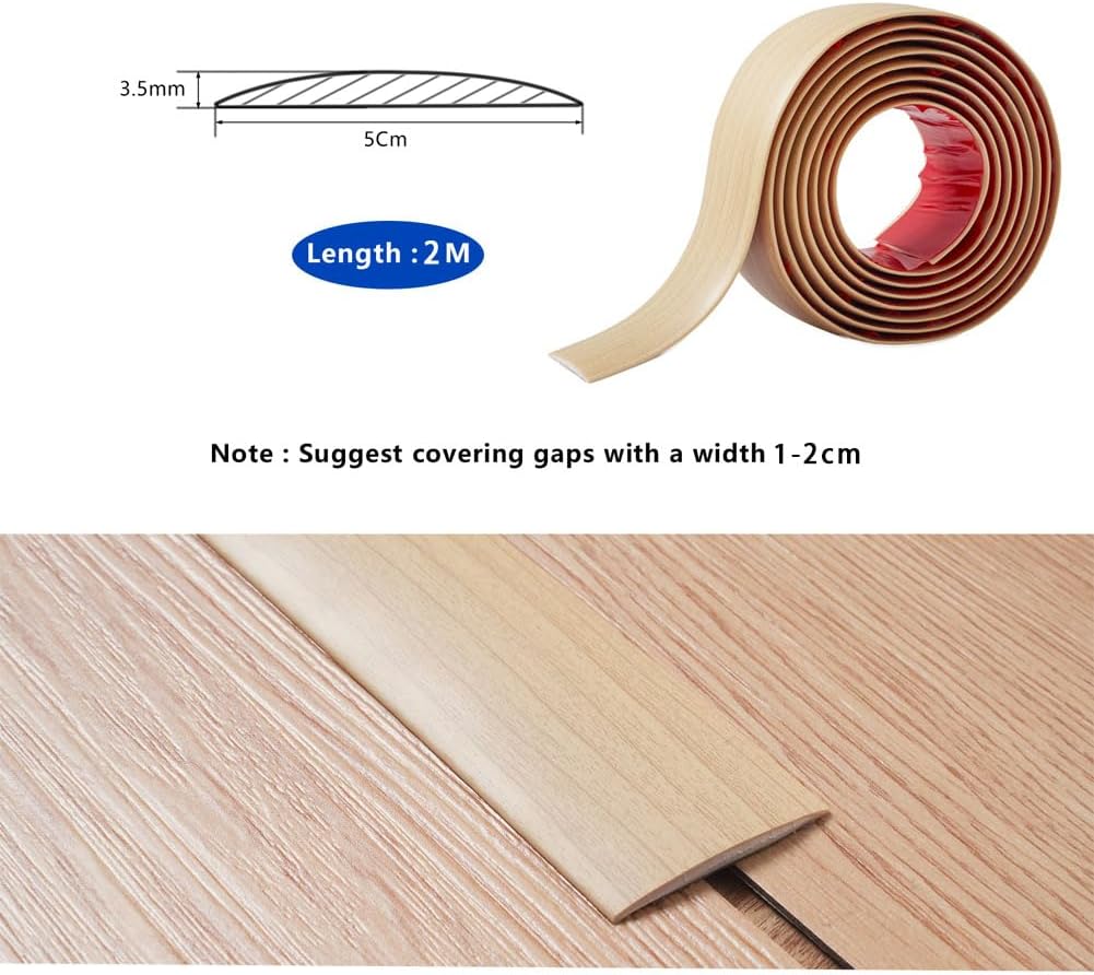 2M Flacher Bodenübergangsleiste Selbstklebender Übergangprofil Türschwellen-Übergangsvinyl Laminat-B