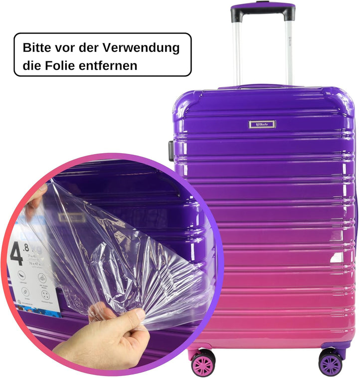Blade Erweiterbares Handgepäck - Hartschalen Koffer Trolley - Leichter Reisekoffer Handgepäck aus AB