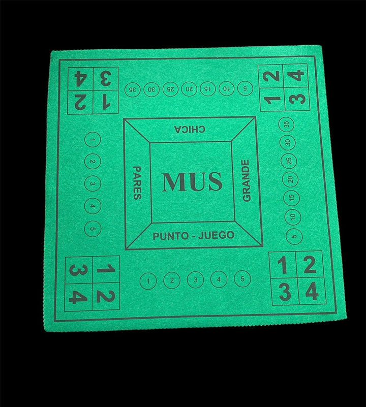 Teppich Karten - Poker Matte - Poker Spiel - Faltbare Matte Reise Poker - Reise Karten (Mus) Grün (M