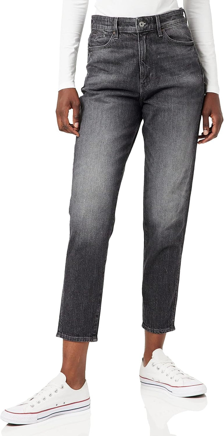 G-STAR Damen Janeh Ultra High Wasit Mom Ankle Straight Jeans, Schwarz (Faded Basalt C530-b155)