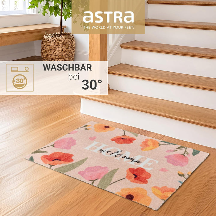 Astra rutschfeste Küchenläufer innen - Welcome Home Blumen 2er Set 50x70 + 50x150 cm - Wohnraum Fuss