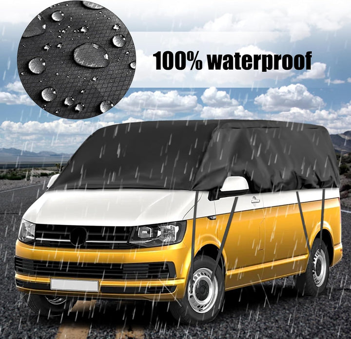 Autoabdeckung Wasserdicht Ersatz für VW T5 T6 SWB, Sonnenfest Hälfte Autoabdeckung, Halbgarage UV Be