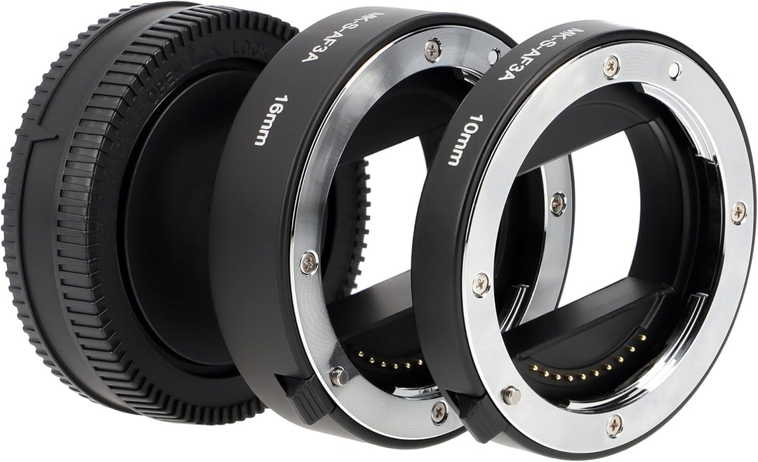 Automatik-Makro-Zwischenringe Extension Tube für Sony E-Mount Kameras, Meike MK-S-AF3A Metall, Metal