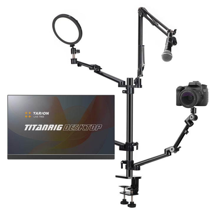 TARION Tischstativ Kamera Overhead Stativ: Kamera Tischhalterung Klemmstativ Flexibel Tisch Halterun