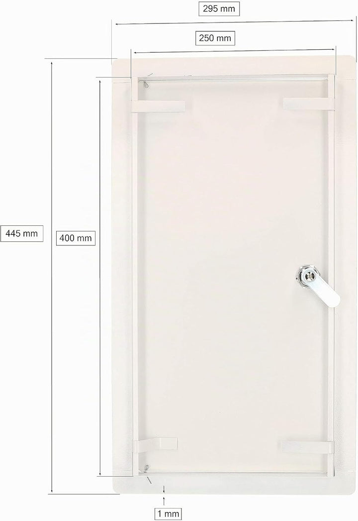 KOTARBAU® Revisionsklappe - 40 x 25 cm - Revisionstür Trockenbau - mit Schloss + 2 Schlüssel - Wartu