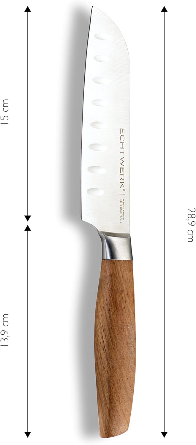 ECHTWERK Santokumesser Edition aus hochwertigem Stahl, Küchenmesser, Kochmesser, Allzweckmesser, Spe