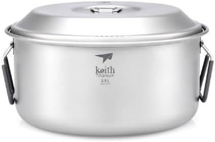 Keith Ti6018 Topf- und Pfannen-Set, Titan