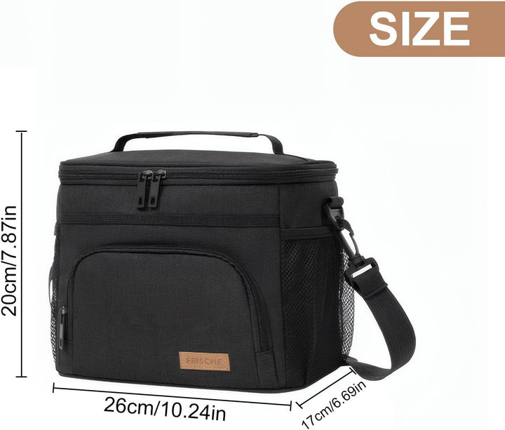 Kühltasche Lunchtasche, Thermotasche mit Verstellbarem Schultergurt, Faltbar Isolierte Cooler Bag, L
