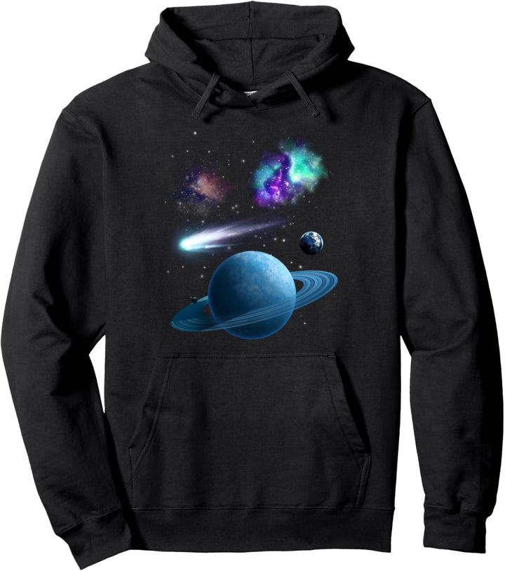 Weltraum Universum Motiv Planeten Sonne Sonnensystem Galaxie Pullover Hoodie