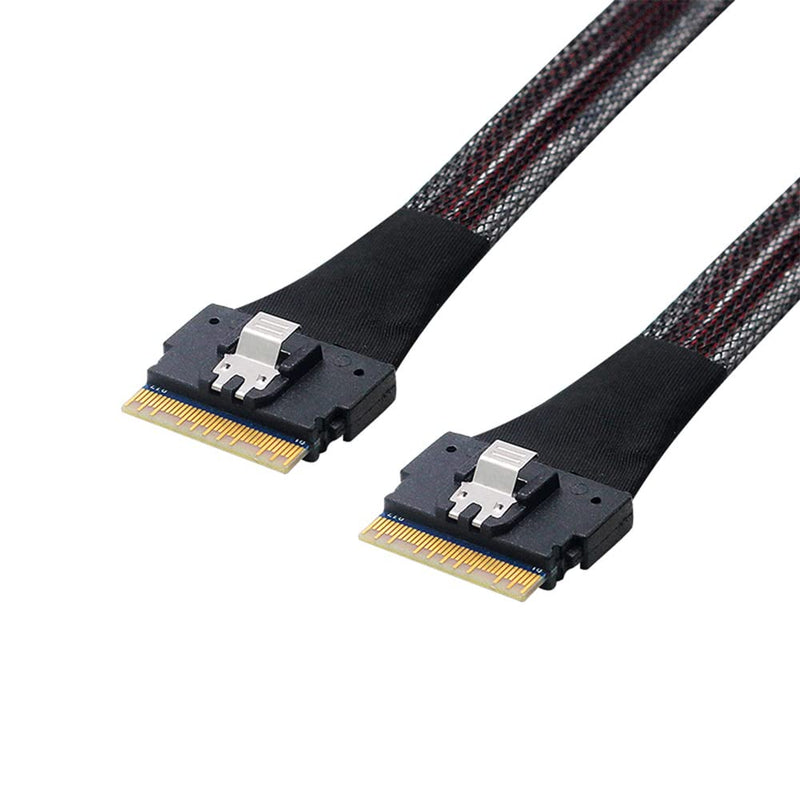 NFHK PCI-E Slimline SAS 4.0 SFF-8654 8i 74pin Host auf SFF-8654 74pin Slim SAS Target Kabel 50cm SFF