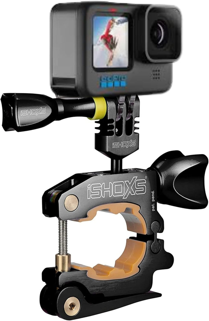 iSHOXS ProMount | Action Cam Fahrrad-Lenkerhalterung | Professioneler Aluminium Halter passend für G