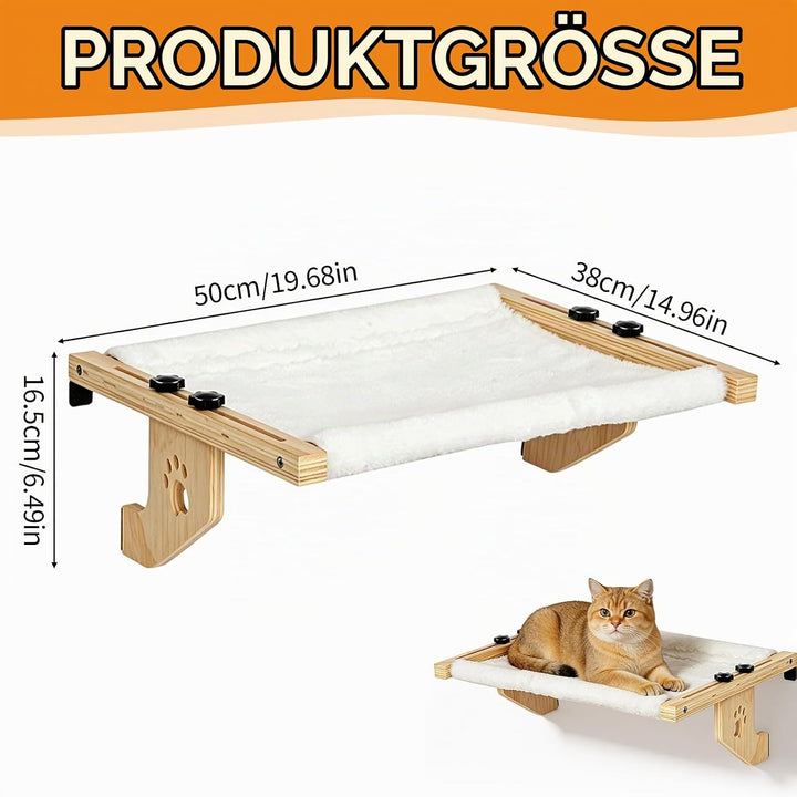 Heizungsliege Hängende Katzenhängematte, Katzen Fensterliege Holz Katzenbett Hängen Balkon Katzenbet
