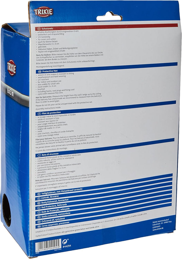 Trixie 44294 Schutznetz, drahtverstärkt, 6 × 3 m, olivgrün oliv 6 x 3 m, oliv 6 x 3 m