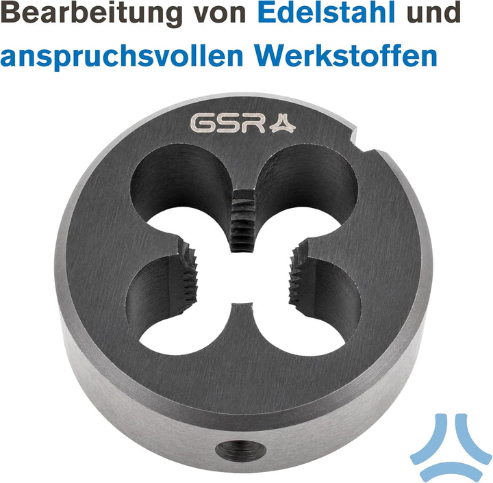 PROFI Schneideisen Metrisch M12, HSSE-VAP für Edelstahl VA, Aussengewinde, DIN 22568, Gewindeschneid