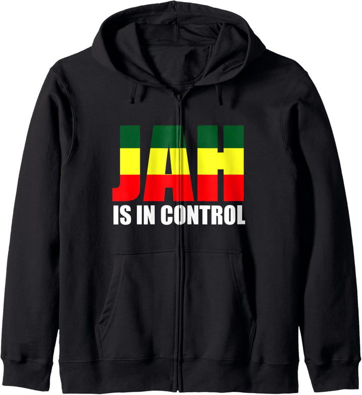 Rasvybe: Jah Is In Control Rasta Reggae Lovers Rastafari Kapuzenjacke