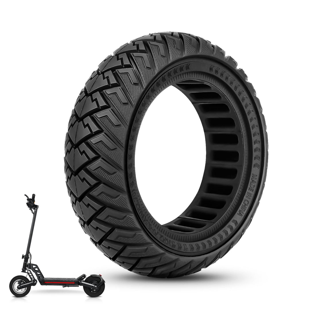 SYACHI 10x2,70-6,5 Offroad-Vollreifen für Elektroroller, Schlauchloser Offroad-Reifen, 10 Zoll Schla