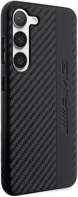 Hülle AMG AMHCS23MBLSCA S23+ S916 schwarz hardcase Carbon Stripe&Embossed
