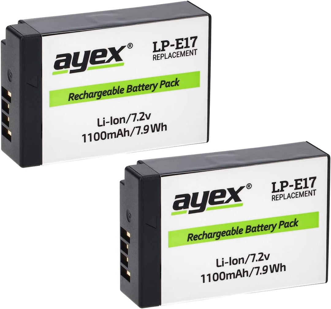 ayex Batteriegriff Kompatibel mit Canon EOS 800D 77D 9000D Rebel T7i Kiss X9i ähnlich BG-1X + 2 x LP
