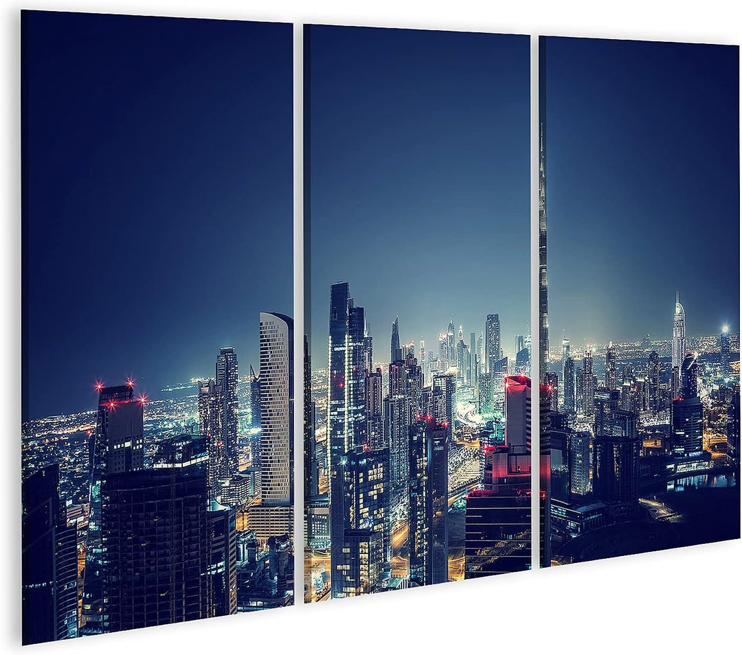 islandburner Bild auf Leinwand Schöne Dubai Stadtbild Vogelperspektive Panorama Landschaft Vereinigt