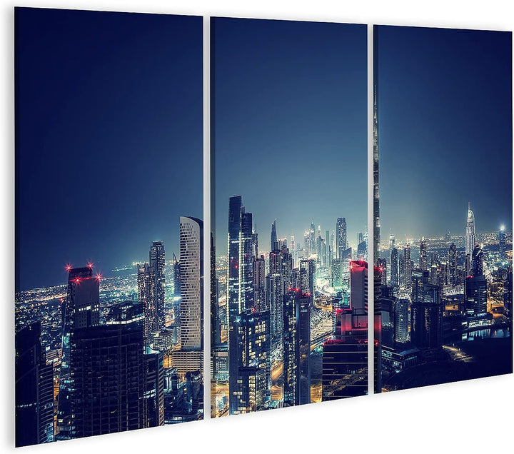 islandburner Bild auf Leinwand Schöne Dubai Stadtbild Vogelperspektive Panorama Landschaft Vereinigt