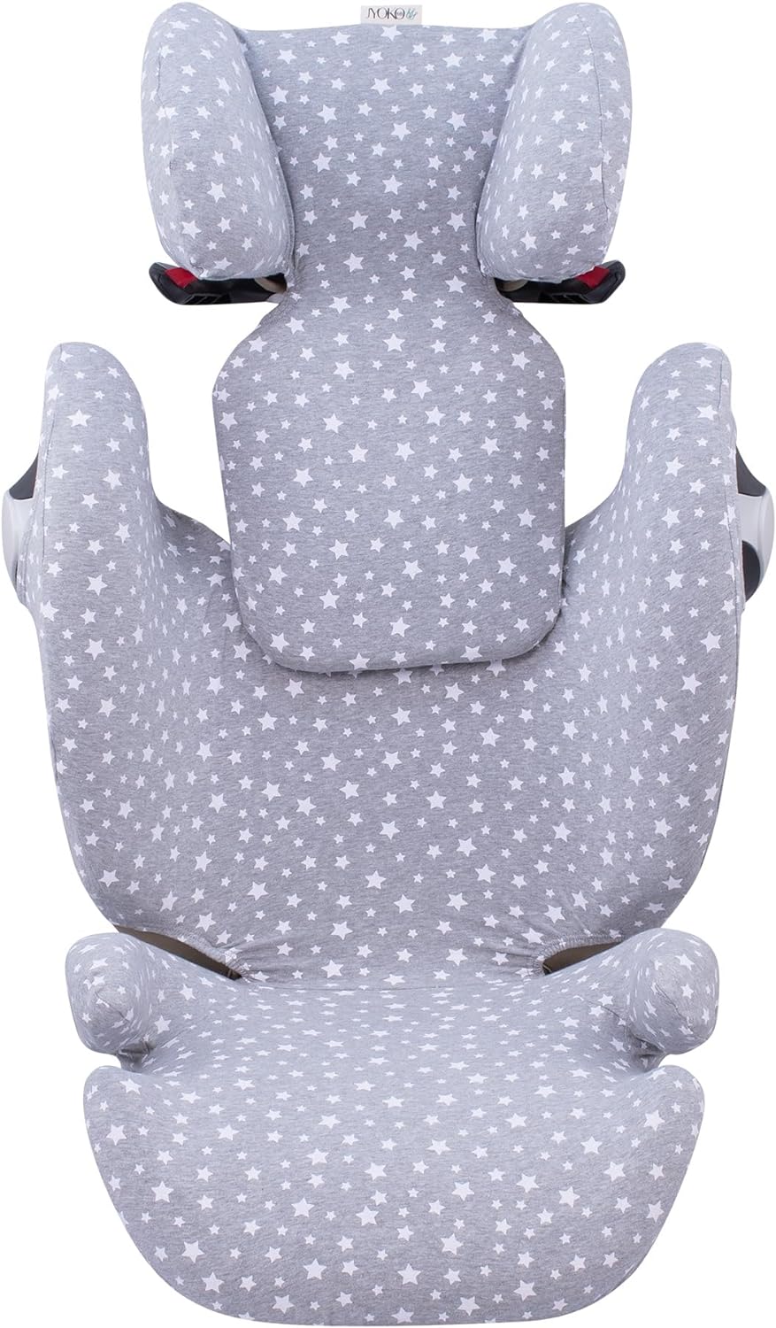 JYOKO Kids Bezug für Autositz Kompatibel mit Cybex Solution M und Pallas B - Fix (White Star), WHITE