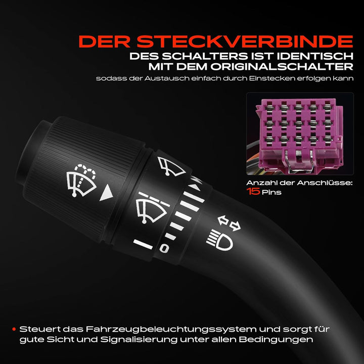 Kombischalter Lenkstockschalter für Vario 667 668 670 Transporter 1996-2013 85450124