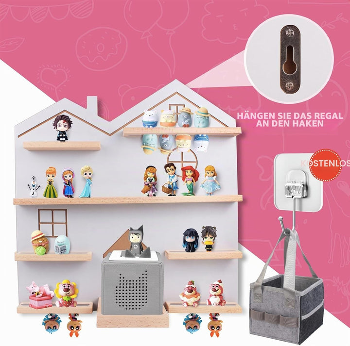 Grosses Tonie-Regal für Toniebox – Toniebox-Aufbewahrung für All Ihre Tonie-Accessoires, Toniebox-Fi