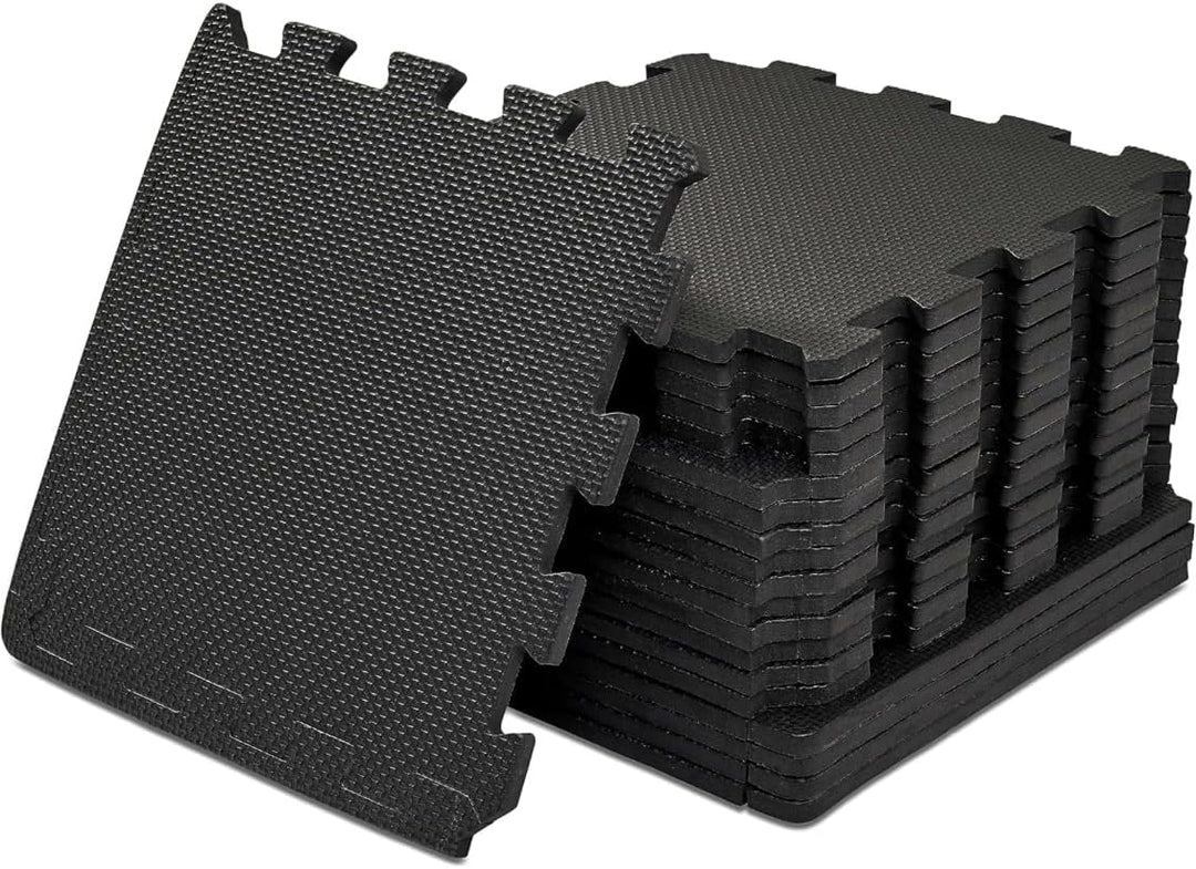 Arebos Eva Puzzlematte 54-teilig | Bodenschutzmatte ca. 5,9 m² inkl. Randstücke | Fitness, Pool & Sp