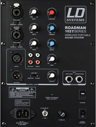 LD Systems Roadman 102 HS B5 ; Mobiler PA Lautsprecher mit Headset 584-607 MHz 584 - 607 MHz mit Hea