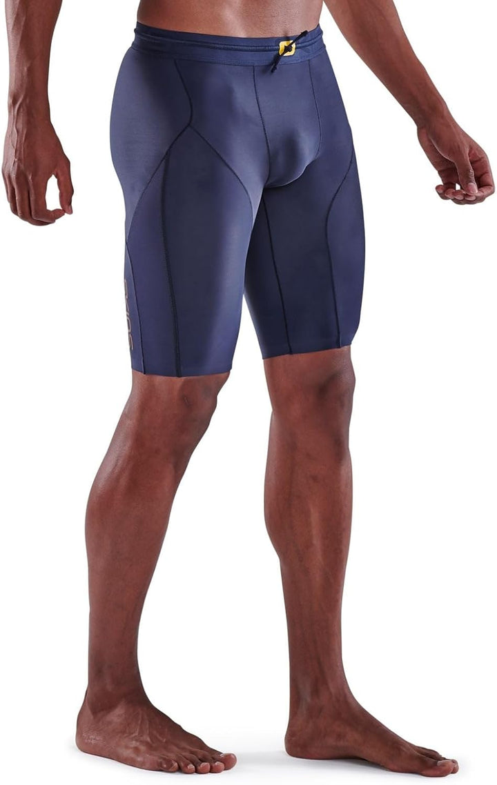 Skins Series-5 Half Tights Herren blau Grösse M 2022 Laufsport Shorts