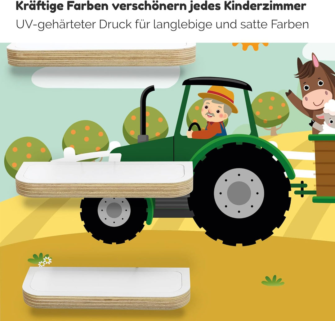 stadtecken® Kinder Regal für Musikbox I Geeignet für die Toniebox und ca. 35 Tonies I Perfekte Audbe