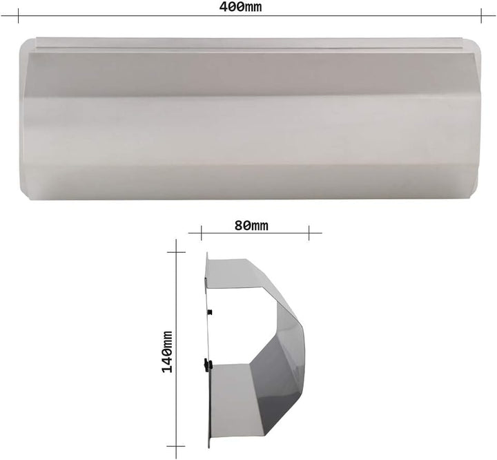 Rottner 4012 Edelstahl Zeitungsrolle Sizilia, Rostfrei, Regenschutz, Nässeschutz, Postrolle, Wandmon