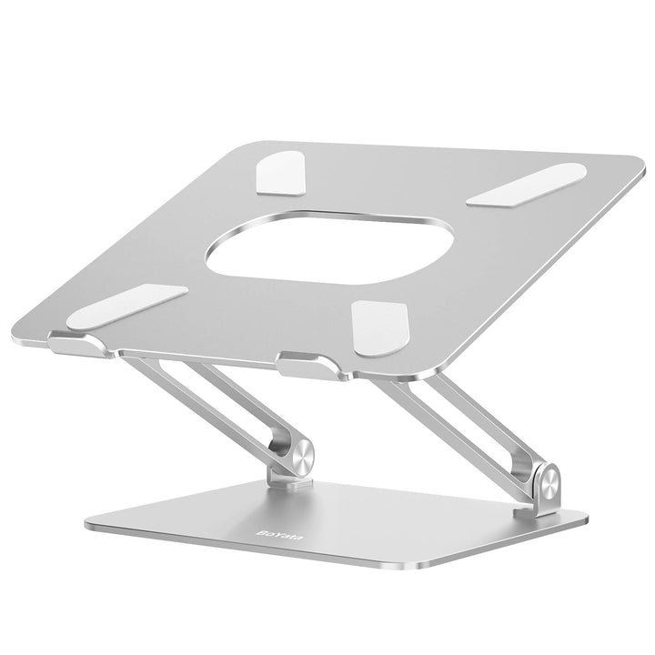 BoYata Laptop Ständer, Aluminium Höhenverstellbarer Belüfteter Laptophalter, Notebook Stand Kompatib